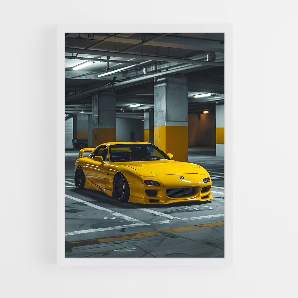 Poster Speed Yellow – affiche Mazda (vue 3)